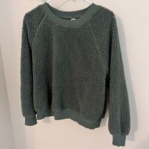 Old Navy Forest Green Sherpa Sweater